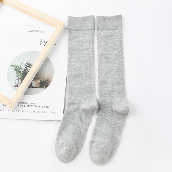 MSJUHEG Thigh High Socks,Programmer Socks,Thigh High Compression Socks Women,Leg Warmers,Knee High Socks,Womens Long Socks Pure Color Socks Heap Socks K One Size