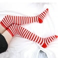 thumbnail image 1 of MSJUHEG Thigh High Socks,Programmer Socks,Thigh High Compression Socks Women,Striped Thigh High Socks,Knee High Socks,Warmer Socks Stripe Spcks Socks Red One Size, 1 of 4