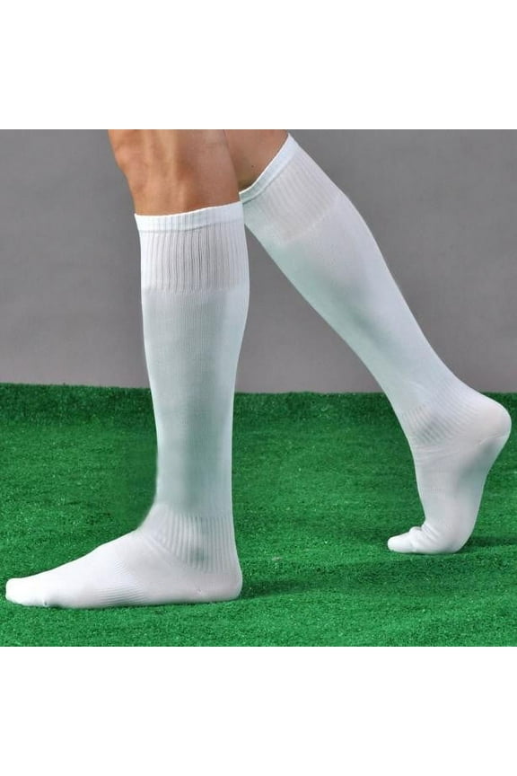 Thigh High Stockings,Long Socks,Slouchy Socks,Boot Socks,Scrunch Socks Women,Football Soccer High Knee Over Sport Socks Men Sock Long Socks White One Size