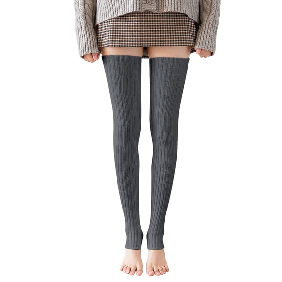 MSJUHEG Thigh High Stockings,Long Socks,Slouchy Socks,Boot Socks,Scrunch Socks Women,Warm Thigh Socksstepping On the Feet Ninety Percent Leggings Socks Gray A
