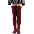 thumbnail image 1 of MSJUHEG Thigh High Stockings Womens Socks Knit Leg Stocking Thigh Long Warmers Knee Cable Women Boot Socks Over Extra Socks Thigh High Socks One Size, 1 of 3