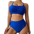 thumbnail image 1 of MSJUHEG Thong Bikini Sets for Women,Swim Suits for Women 2025,Tummy Control Bikini for Women,Bralette Bikini Set,Halter String,Thong String 2 Piece Bikini Set,2 Piece Bikini Sets Blue M, 1 of 8