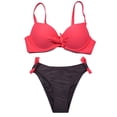 thumbnail image 1 of MSJUHEG Thong String 2 Piece Bikini Set,Boho Swimsuits for Women,High Waisted Bikini Sets for Women,Swim Suits for Women 2025,Two Piece Swimsuit,High Cut Swimsuit,Womens Bikini Watermelon Red S, 1 of 1