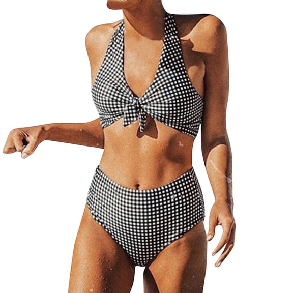 MSJUHEG Thong String 2 Piece Bikini Set,Boho Swimsuits for Women,Push Up,High Cut Swimsuit,Summer Swimsuit,Swim Suits for Women 2025,2 Piece Bikini Sets Black XL