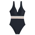 thumbnail image 1 of MSJUHEG Tie Side,Push Up Swimsuits for Women,Strapless Bathing Suits,Bathing Suit Monokini,Cross Back,Tummy Control Swimsuits for Women,Ribbed One Piece Swimsuits for Women Black L, 1 of 7