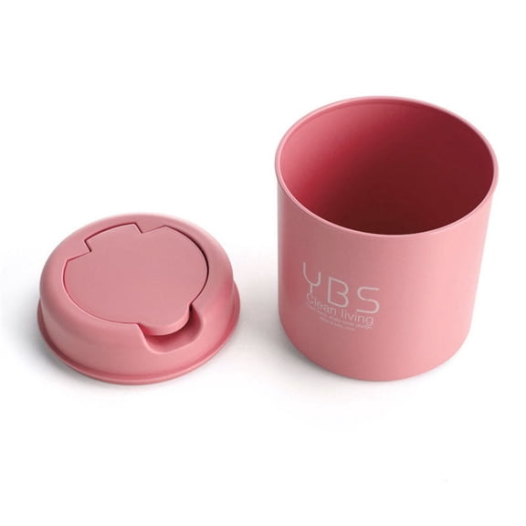 MSJUHEG Trash Can Kitchen Trash Can Trumpet Desktops Mini Trash Can Creative Covered Kitchen Living Room Trash Can Kitchen Pink