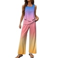 thumbnail image 1 of MSJUHEG Travel Outfits for Women Workout Sets for Women 2 Piece Pants Set for Women Summer Two Piece Outfits Summer 2 Piece Matching Summer Linen Sets for Women 2 Piece Yellow 2XL, 1 of 5