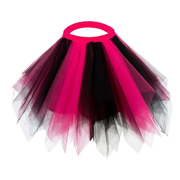 MSJUHEG Tutu for Women Adults Women's Mini Puffy Bubble Mardi Gras Skirt Carnival Tulle Women's Short Ballet Bubble Puffy Tutu Dreams Adult Holiday Mardi Gras Skirts for Women Hot Pink Xxl