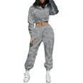 thumbnail image 1 of MSJUHEG Two Piece Sets For Women Sweatshirt For Women Women'S Sports Hoodie Long Sleeve Hoodie Pullover Sweatshirt Two Piece Set Joggers For Women Gray M, 1 of 5
