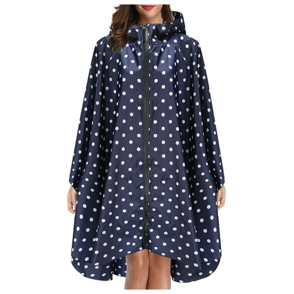 MSJUHEG Umbrella Rain Jacket Umbrella Windproof Unisex Fashion Rain Jacket Coat Hooded Raincoat For Adults Teens With Pockets Rain Jacket Womens Waterproof With Hood Navy One Size