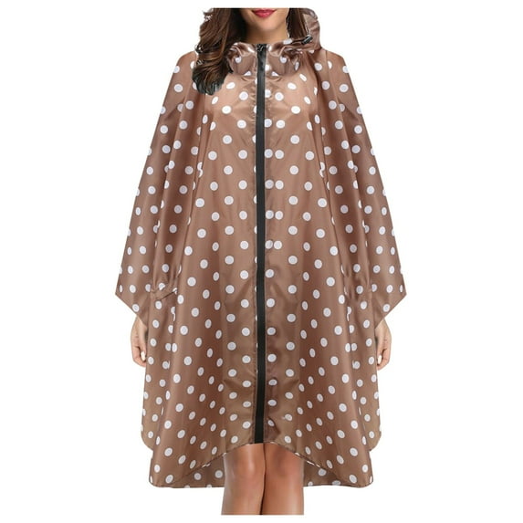 MSJUHEG Umbrella Rain Jacket Umbrella Windproof Unisex Fashion Rain Jacket Coat Hooded Raincoat For Adults Teens With Pockets Rain Jacket Womens Waterproof With Hood Coffee One Size