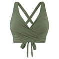 thumbnail image 1 of MSJUHEG Underwire Swimsuit Top,Push Up Bathing Suit Top,Womens Underwire Bikini Top,Swimwear Tops Underwire Full Coverage Bikini,Womens Underwire Bikini Top,Womens Underwire Bikini Top Army Green L, 1 of 4