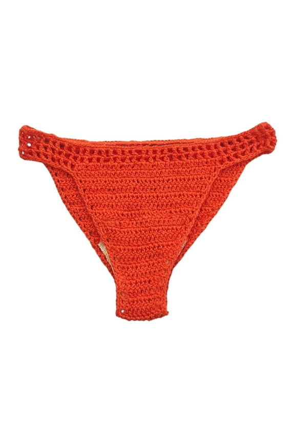 Vintage Swim Bottom,Full Coverage Bikini Bottom,Bathing Suit Bottoms,Swimsuit Bottoms,High Cut Bikini Bottoms,High Waisted Bikini Bottoms,String Tie Side Bikini Bottoms Orange S