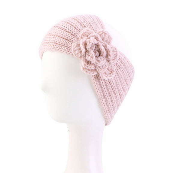 MSJUHEG Warm Headbands Winter,Crochet Headbands,Fleece Headbands,Ear Warmer Headband,Knit Headband,Hand Crocheted Yarn Headband Warm Headband Headband Pink One Size