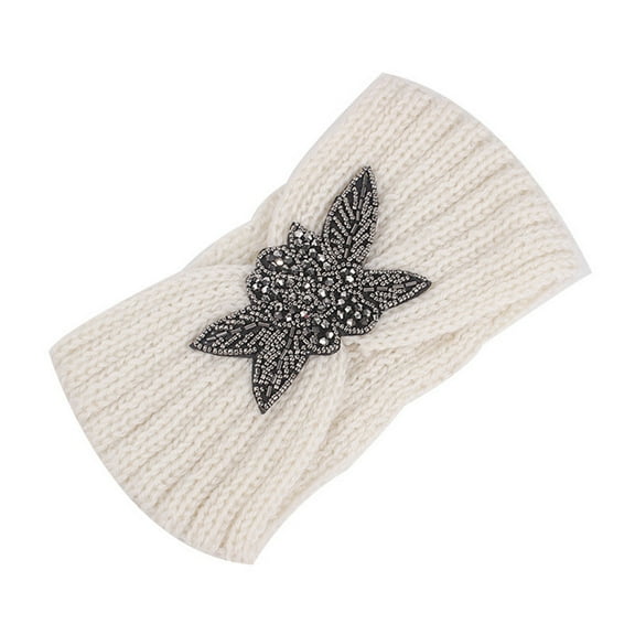MSJUHEG Warm Headbands Winter,Crochet Headbands,Fleece Headbands,Ear Warmer Headband,Knit Headband,Headband with Beam Headband Warm Headband Beige One Size