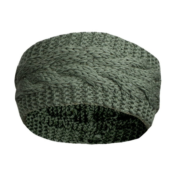 MSJUHEG Warm Headbands Winter,Crochet Headbands,Fleece Headbands,Ear Warmer Headband,Knit Headband,Knitting Wool Empty Top Pullover Hat Hair Army Green One Size
