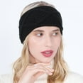 thumbnail image 1 of MSJUHEG Warm Headbands Winter,Crochet Headbands,Fleece Headbands,Ear Warmer Headband,Knit Headband,Turban Shower Head Towel with Dry Hair Hat for Shower Black One Size, 1 of 4