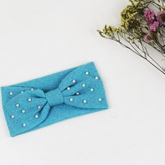 MSJUHEG Warm Headbands Winter,Crochet Headbands,Fleece Headbands,Ear Warmer Headband,Knit Headband,Warmer Accessories Wool Headbands Beaded Ear Hair Headband A One Size