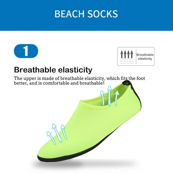 MSJUHEG Water Shoes for Women,River Shoes Men,Beach Shoes Women,Swim Socks Men,Aqua Socks for Women,Socks Water and Water Men's Socks Speed Yoga Socks Yellow 3XL