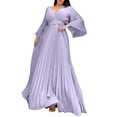 thumbnail image 1 of MSJUHEG Wedding Guest Dresses For Women Maxi Dress For Women Womens Deep V Neck Plus Size Evening Dress Long Sleeves With Belt Women'S Formal Dresses Gray Xl, 1 of 9