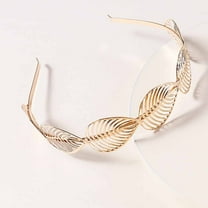 MSJUHEG Western Headbands,Beaded Headband,Knot Headband,Denim Headband,Pearl Headband,Flower Simple Headband Retro Leaves Pearl Accessories Hair Headband A One Size