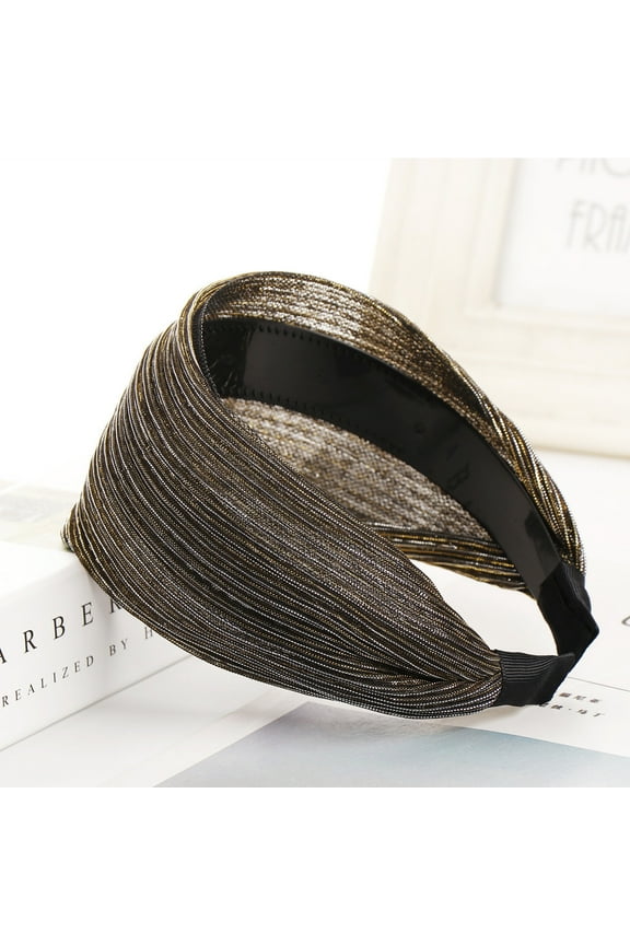 Western Headbands,Face Wash Headband,Makeup Headband,Thick Headbands,Padded Headband,Silk Simple Hairband Hair Head Hoop Girls Hair Headband Gold One Size