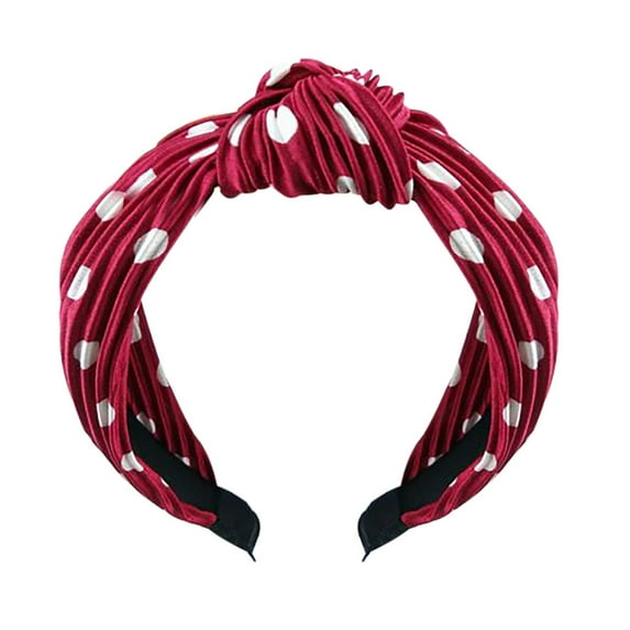 MSJUHEG Western Headbands,Face Wash Headband,Makeup Headband,Thick Headbands,Padded Headband,Velvet Bow Knot Hairband Hair Head Hoop Sweet Hair Headband Red One Size