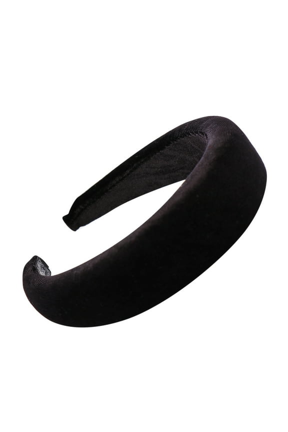 Western Headbands,Headbands Trendy,Square Headband,Headbands Non Slip,Padded Headband,Hair Headband Sponge Hoop Sweet Head Hair Velvet Headband Black One Size