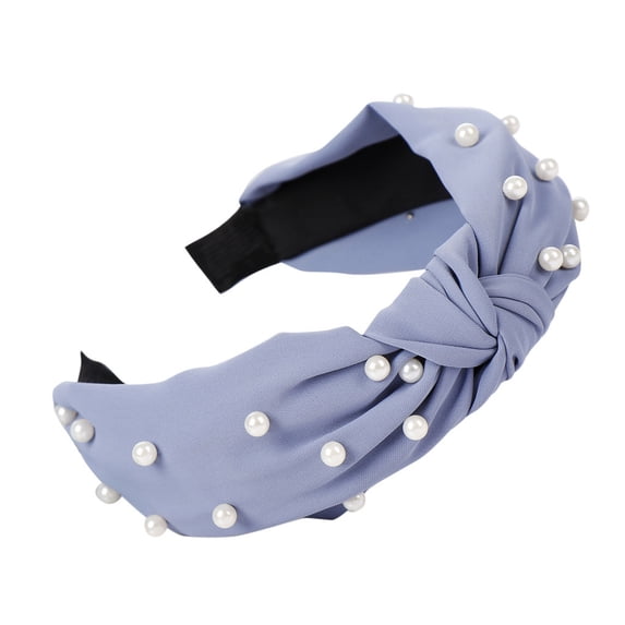 MSJUHEG Western Headbands,Top Knot Headband,Tie Headband,Headbands,Bow Headbands,Beading Head Hairband Sweet Headband Knot Hair Hoop Bow Girls Hair Headband Blue One Size