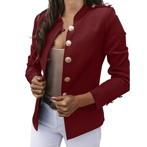 MSJUHEG Winter Coats For Women Blazers For Women Women Long Sleeve Fashion Slim Breasted Short Jacket Small Suit Womens Blazer Xl