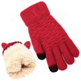 thumbnail image 1 of MSJUHEG Winter Thermal Gloves with Touch Screen Cold Weather Gloves Ski Gloves Snow Gloves Warm Gloves Sports Gloves Thermal Lining Fleece Gloves for Cold Weather Red One Size, 1 of 4