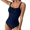 thumbnail image 1 of MSJUHEG Women One Piece Swimsuits Shapewear Swimsuits for Women Swimsuits for Women Womens Tankini Bathing Suits Swimwear Monokinis Strapless Bathing Suits Navy 2XL, 1 of 6