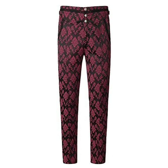 MSJUHEG Women'S Pants Pants For Women Mens Gothic Pants Cosplay Costume Trousers Steampunks Victorians Pants Trousers For Women Red 2 2Xl