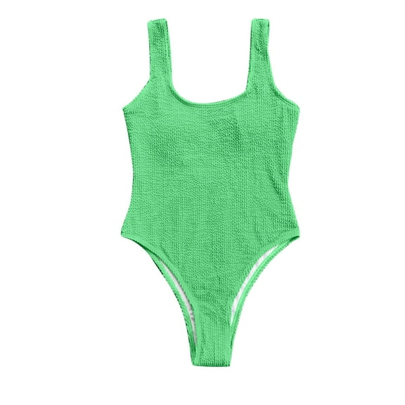MSJUHEG Women's One-piece Swimsuits,Ribbed One Piece Swimsuits for Women,Short Sleeve Bathing Suit,Shapewear Swimsuits for Women,Plus Size Swimsuit for Women,Plus Size One Piece Swimsuit, Green L