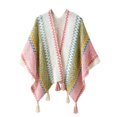 thumbnail image 1 of MSJUHEG Women's Vintage Crochet Knit Poncho 3/4 Length Sleeve Lightweight Cardigans Boho Cardigan Open Front or Tie?? Summer Bolero Crochet Shrug Cardigan Sweaters Cover Up Top Pink One Size, 1 of 6