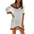 thumbnail image 1 of MSJUHEG Womens Button Up Shirt,Swimwear Crochet Cover Up,Kimonos for Women,Beach Cover Ups for Women,Crochet Dress Cover Up,Swim Cover Up for Women,Long Cardigans for Women Lightweight White L, 1 of 6