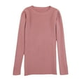 thumbnail image 1 of MSJUHEG Womens Long Sleeve Tops Turtleneck Sweater Women Polyester Round Neckline Pullover Style Long Sleeves Lightweight Women'S Sweaters Pink Xl, 1 of 6