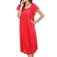 thumbnail image 1 of MSJUHEG Womens Pajama Sets Pajamas For Women Women Summer Home Lace Ice Silk Short Sleeve Loose Plus Oversize Nightgown Dress Nightgowns For Women Red One Size, 1 of 7