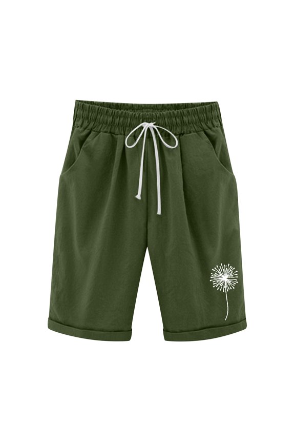 Womens Shorts Gym Shorts Women Shorts for Women Pants for Women's Shorts Polyester Spandex Army Green 5XL