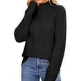thumbnail image 1 of MSJUHEG Womens Sweaters Turtleneck Sweater Women Acrylic Fibres High Neck Pullover Style Long Sleeves Lightweight Women'S Sweaters Black L, 1 of 2