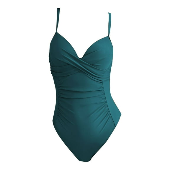 MSJUHEG Womens Tankini Bathing Suits,Tummy Control Bathing Suits,High Waist Bathing Suit,Bathing Suit for Women,Ribbed One Piece Swimsuits for Women,Swimsuits for Women 2025, Blue XL