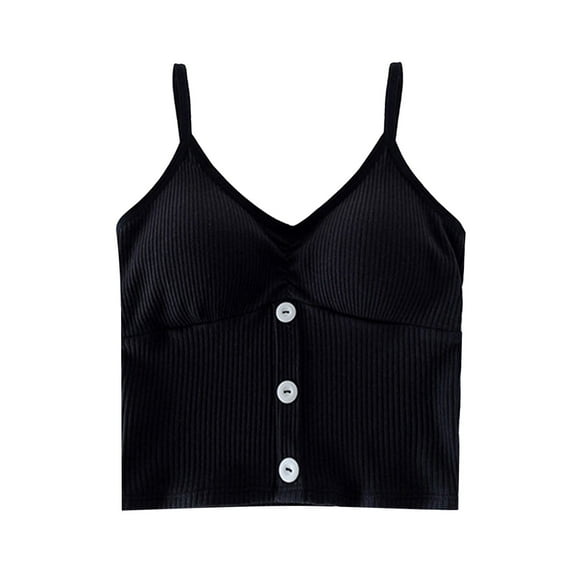 MSJUHEG Womens Tops Body Suit Tank With Built In Bra Womens Tank Tops Adjustable Strap Stretch Cotton Camisole With Built In Padded Shelf Bra Camisole Tops For Women Black One Size
