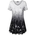 thumbnail image 1 of MSJUHEG Womens Tops Oversized Sweatshirt For Women Women'S Causul O-Necking Gradient Oversized Loose T-Shirt Sweatshirt For Women Black M, 1 of 2