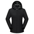 thumbnail image 1 of MSJUHEG Womens Tops Plus Size Tops For Women Ladies Solid Hooded Slim Pocket Single Layer Outdoor Jacket Mountaineering Jacket Raincoat Windbreaker Jacket Workout Tops For Women Black Xxxxxl, 1 of 2
