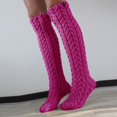 thumbnail image 1 of MSJUHEG Wool Socks,Crew Socks,Warm Socks,Ankle Socks,Fuzzy Socks,Cable Knitted Thigh High Boot Socks Extra Long Winter Stockings Over Knee Leg Hot Pink One Size, 1 of 5