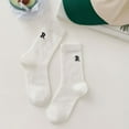 thumbnail image 1 of MSJUHEG Wool Socks,Crew Socks,Warm Socks,Ankle Socks,Fuzzy Socks,Letter Embroidery Socks Cute Short Socks Ankle Socks for Athletic for Women B One Size, 1 of 4