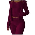 thumbnail image 1 of MSJUHEG Workout Sets For Women Tank Tops For Women 2023 Fall Winter Fashion Casual Wear Solid Color Coat Vest Pants 3 Piece Pants Set Ladies Casual Three Pcs Outfits Lounge Sets For Women Red Xxl, 1 of 6