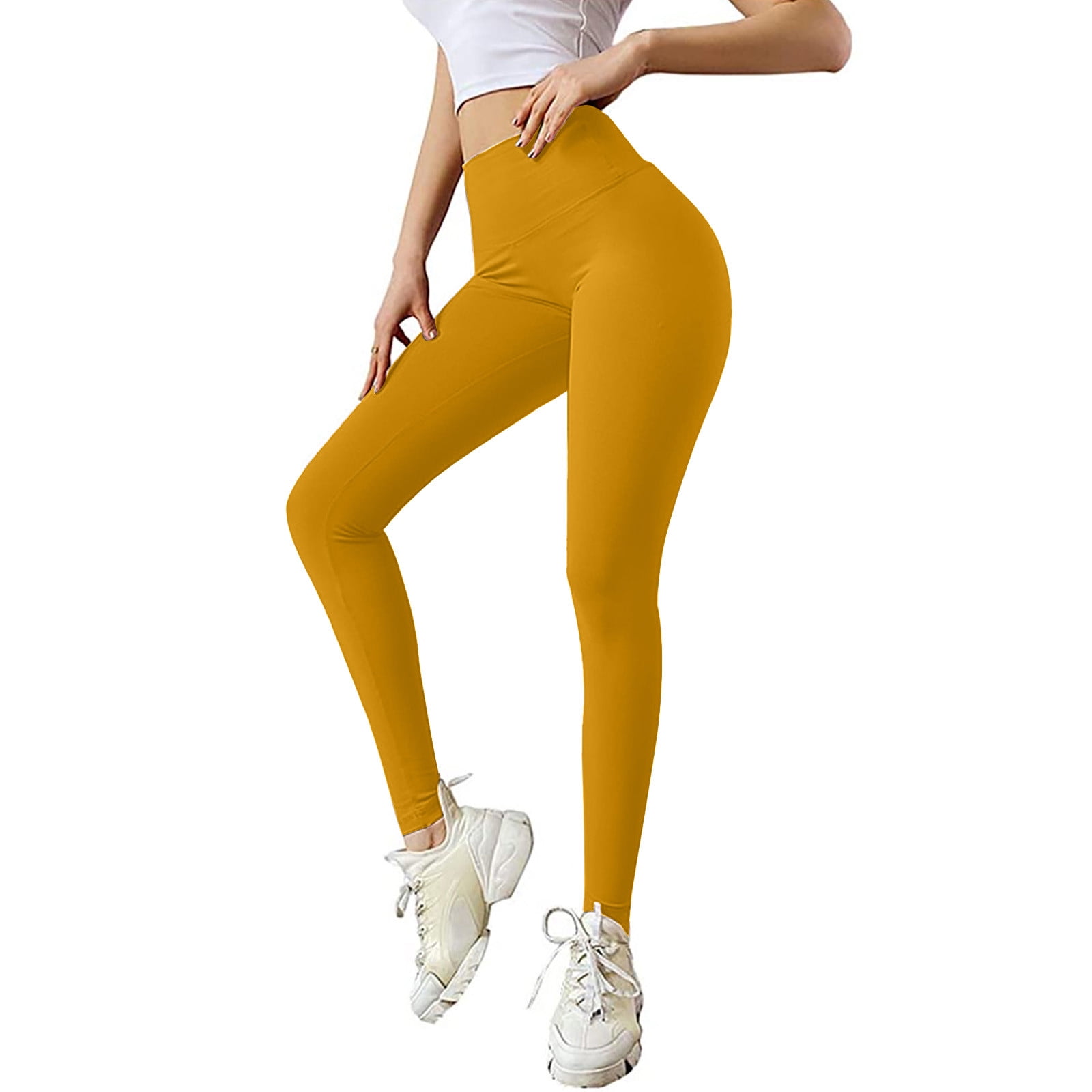 Orange Leggings, Yellow Leggings, Solid Yoga Leggings, Yoga Shorts, Active  Wear for Women,lemon Yellow, Golden Yellow, Light Orange Tights 