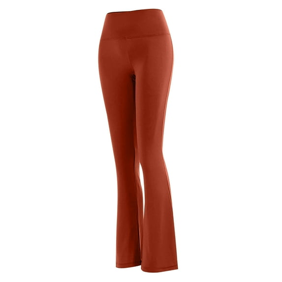 MSJUHEG Yoga Pants Yoga Pants Women Solid Elastic Slim Pants Yoga Sports Pants Sports Pants Polyester Relaxed Pull-On Styling Wide-Leg Lightweight Two Pockets Long Womens Sweatpants Brown L