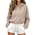 thumbnail image 1 of MSJUHEG Zip Up Hoodie Women Plain Hoodies Comfort Hoodie Sweatershirt Coat Full Zip Oversized Hoodie Travel Hoodie Hoodies for Men and Women Sweatshirt for Women Beige L, 1 of 8